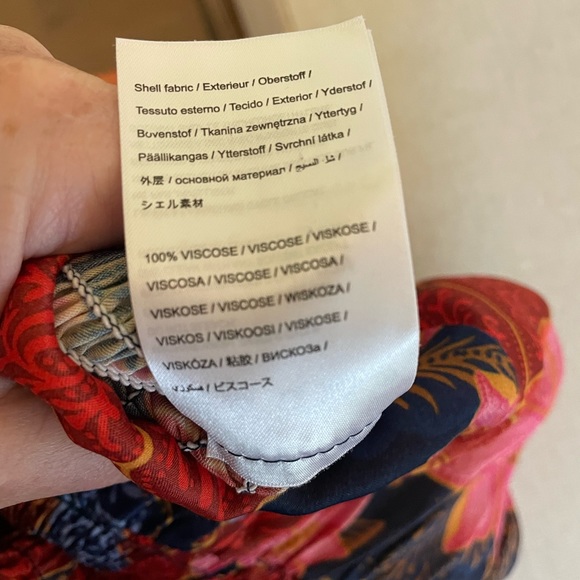 Farm Rio Garden Navy Smocked Mini Dress - Picture 12 of 16